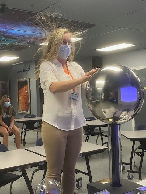 Liz Static Electricity Volunteer