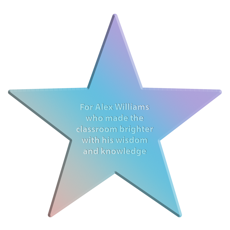 Acrylic-star-med medium star