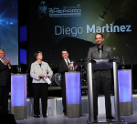 photo of Diego Martinez acception Shepard Award